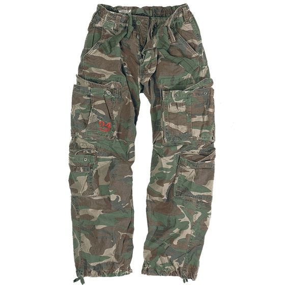 Surplus pantaloni vintage Airborne in Woodland