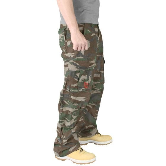 Surplus pantaloni vintage Airborne in Woodland
