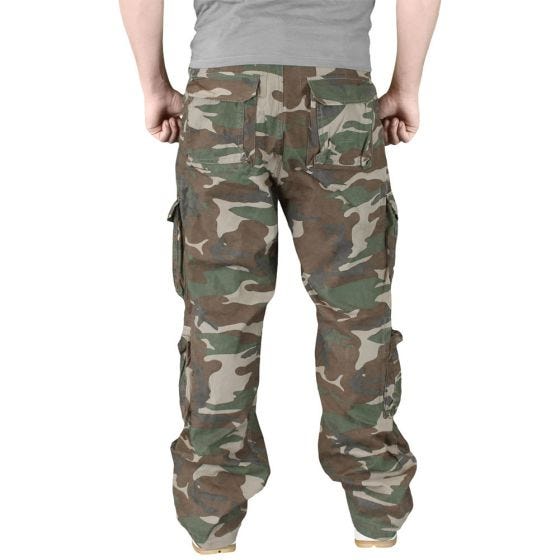 Surplus pantaloni vintage Airborne in Woodland
