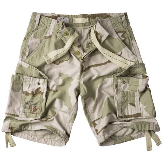 Surplus shorts vintage effetto slavato Airborne in 3-Colour Desert