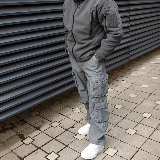 Surplus pantaloni vintage Airborne in grigio