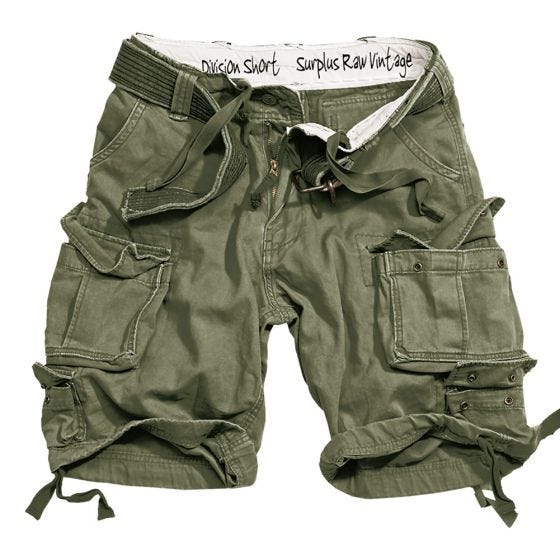 Surplus shorts Division in verde oliva