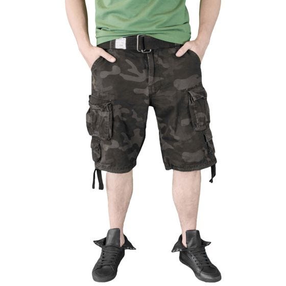 Surplus shorts Division in Black Camo