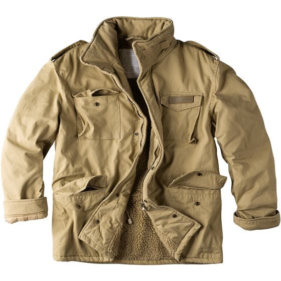 Surplus giacca invernale paracadutisti in beige slavato