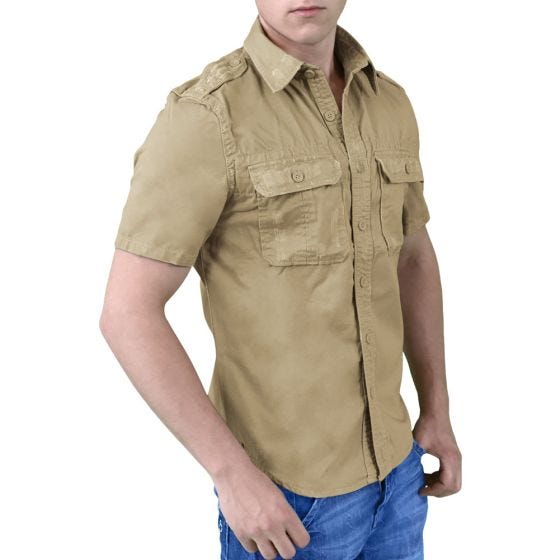 Surplus camicia a maniche corte vintage Raw in beige