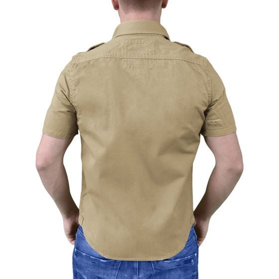 Surplus camicia a maniche corte vintage Raw in beige