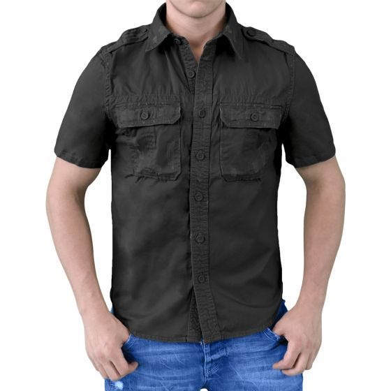 Surplus camicia a maniche corte vintage Raw in nero