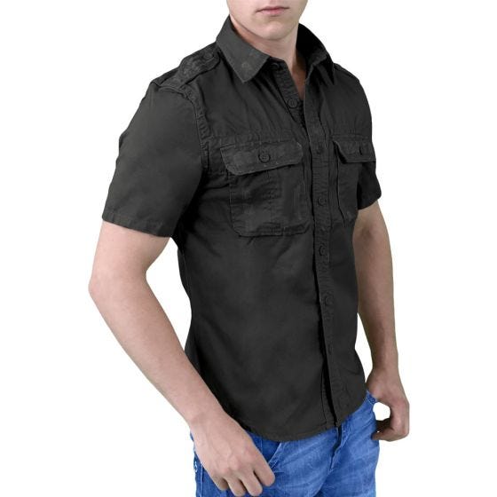 Surplus camicia a maniche corte vintage Raw in nero