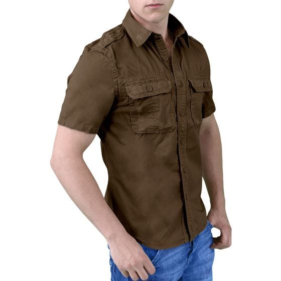 Surplus camicia a maniche corte vintage Raw in marrone