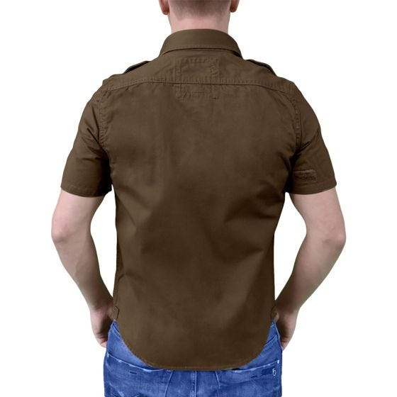 Surplus camicia a maniche corte vintage Raw in marrone