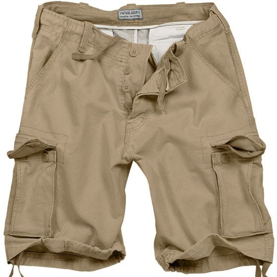 Surplus shorts vintage effetto slavato in beige