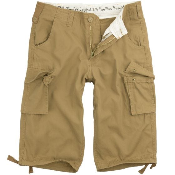 Surplus pantaloni a 3/4 Trooper Legend in beige effetto slavato