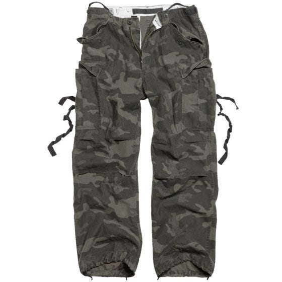 Surplus pantaloni Vintage Fatigues in Black Camo