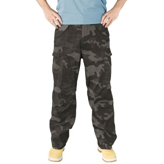 Surplus pantaloni Vintage Fatigues in Black Camo