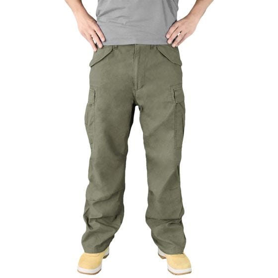 Surplus pantaloni Vintage Fatigues in verde oliva