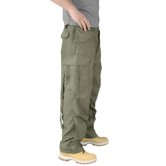 Surplus pantaloni Vintage Fatigues in verde oliva