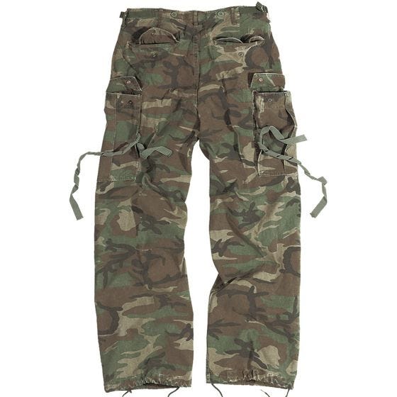 Surplus pantaloni Vintage Fatigues in Woodland