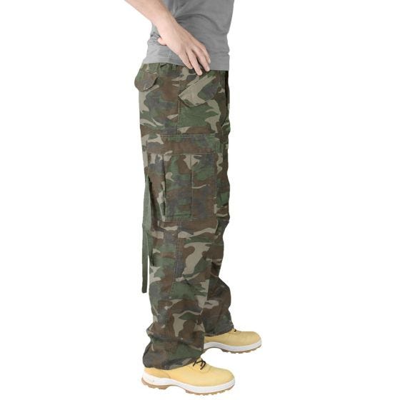 Surplus pantaloni Vintage Fatigues in Woodland