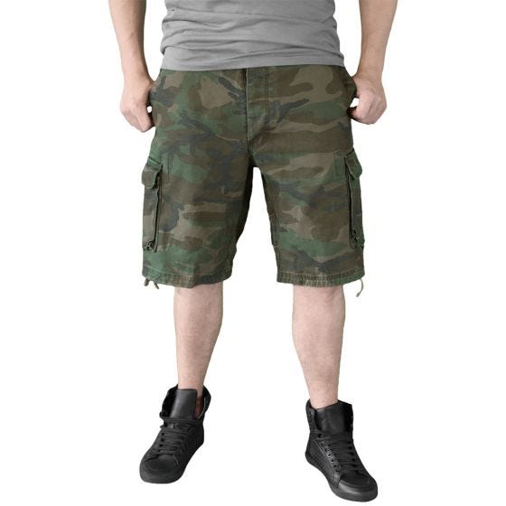 Surplus shorts vintage effetto slavato in Woodland