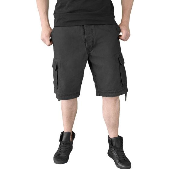 Surplus shorts vintage effetto slavato in nero