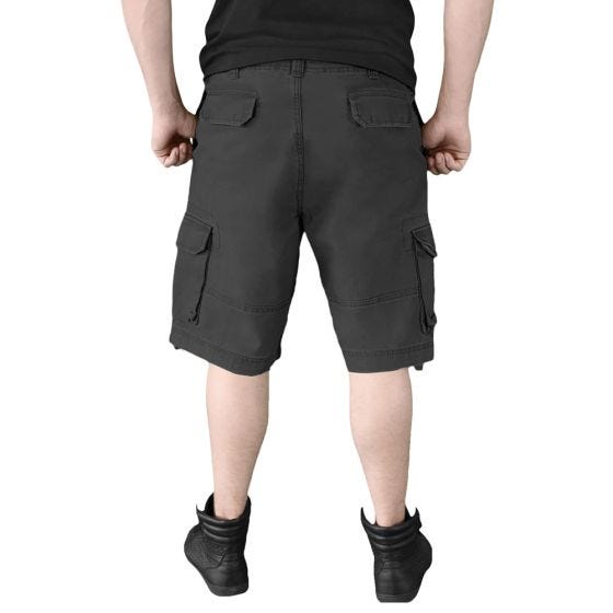 Surplus shorts vintage effetto slavato in nero