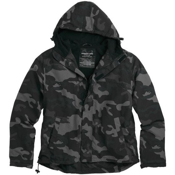 Surplus giacca a vento con zip in Black Camo