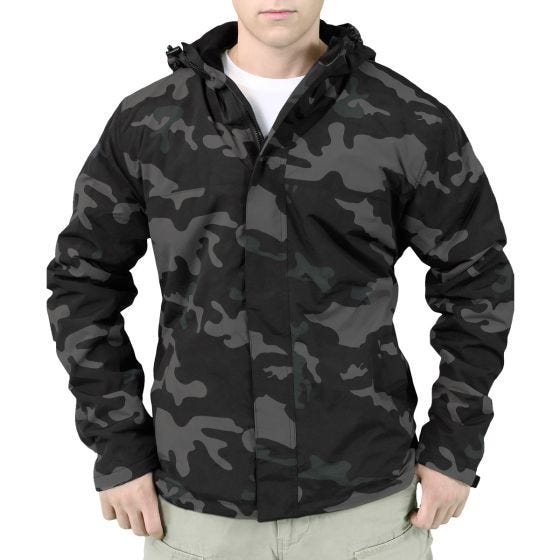 Surplus giacca a vento con zip in Black Camo