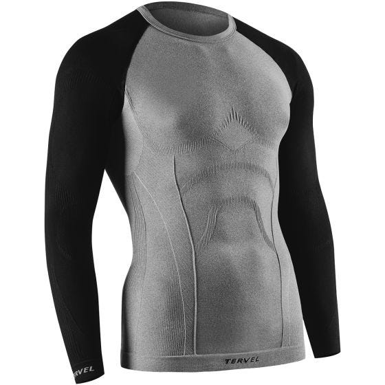 Tervel maglia a maniche lunghe Comfortline in Melange / nero