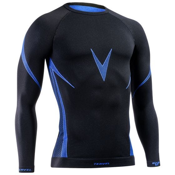 Tervel maglia a maniche lunghe Optiline in nero / blu