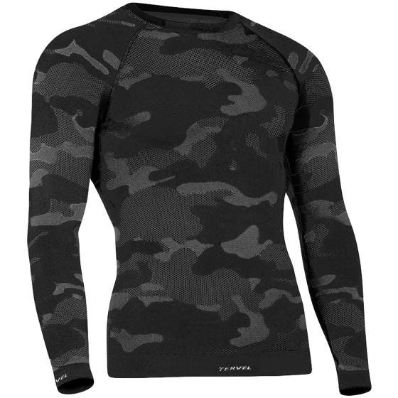 Tervel maglia tattica a maniche lunghe Optiline in nero / grigio