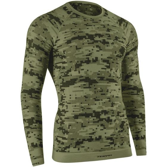 Tervel maglia a maniche lunghe Optiline Digital in Military / grigio