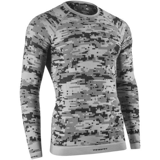 Tervel maglia a maniche lunghe Optiline Digital in argento / grigio