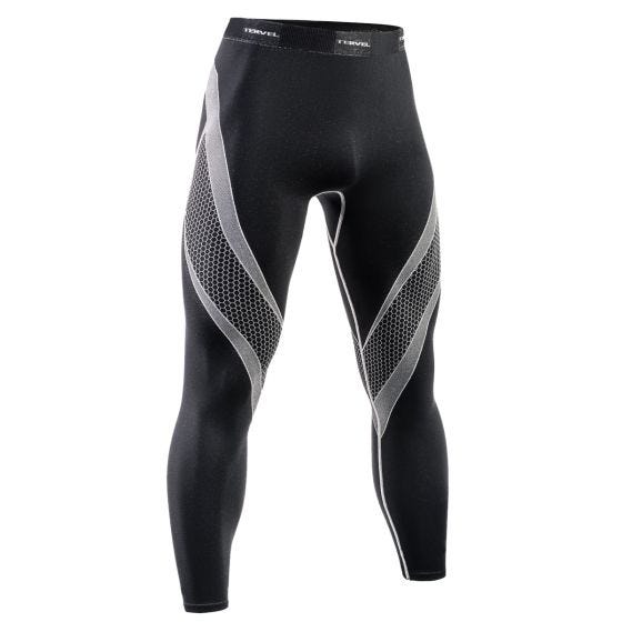 Tervel leggings da corsa Optiline in nero / grigio chiaro