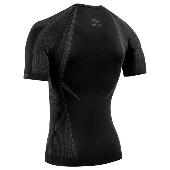 Tervel maglia a maniche corte Optiline in nero / grigio