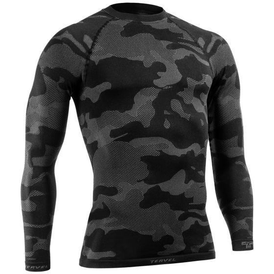 Tervel maglia tattica a maniche lunghe Optiline Light in nero/grigio
