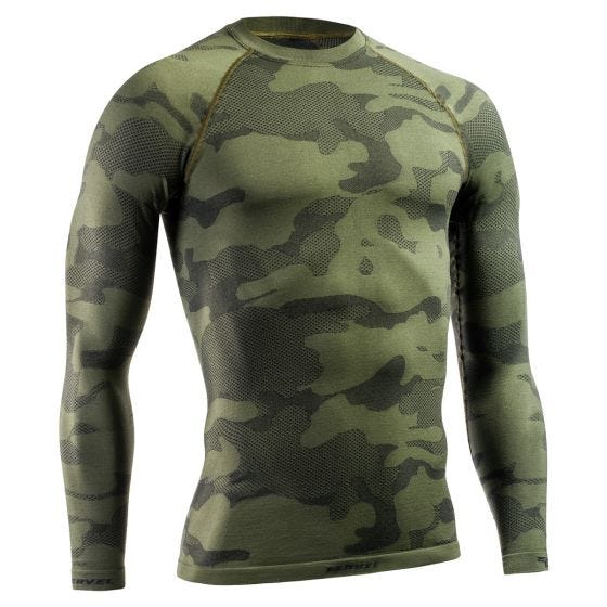 Tervel maglia tattica a maniche lunghe Optiline Light in mimetico/grigio