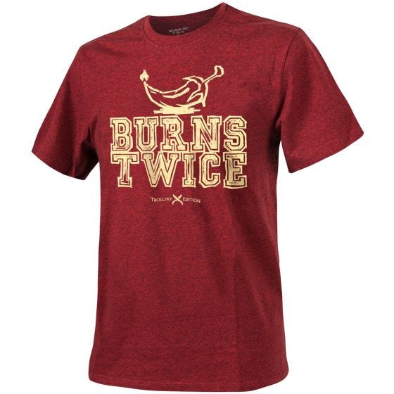 Helikon T-shirt Trollsky Burns Twice - Rosso mélange