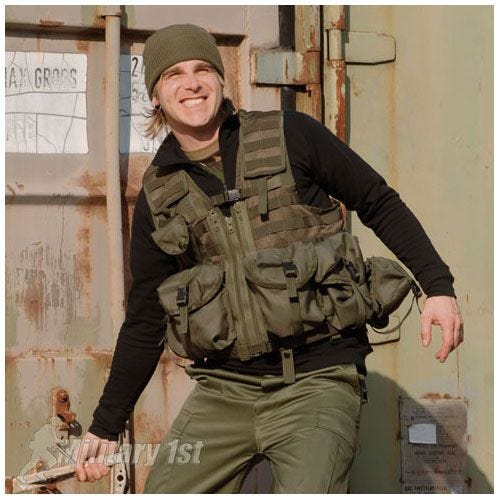 Mil-Tec gilet tattico a sistema modulare in verde oliva
