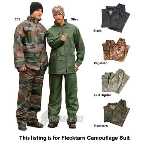 Mil-Tec tuta impermeabile in Flecktarn
