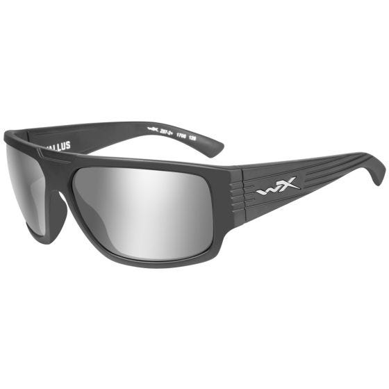 Wiley X occhiali WX Vallus con lenti fumé grigie a specchio e struttura in Graphite opaco