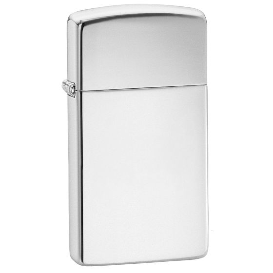 Zippo accendino Slim con cromatura altamente lucida