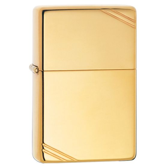Zippo accendino vintage in ottone altamente lucido